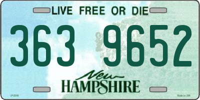 NH license plate 3639652