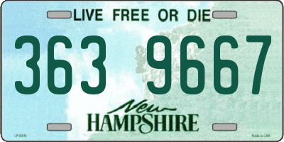 NH license plate 3639667