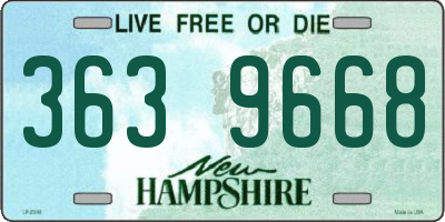 NH license plate 3639668