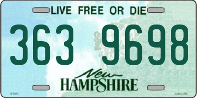 NH license plate 3639698
