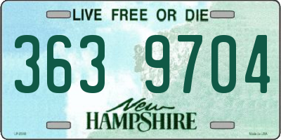 NH license plate 3639704