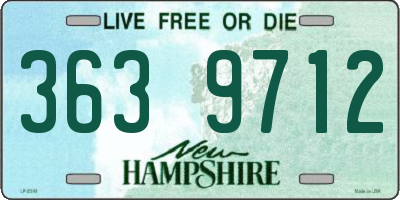 NH license plate 3639712