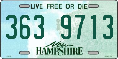 NH license plate 3639713