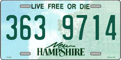 NH license plate 3639714