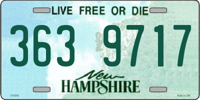 NH license plate 3639717