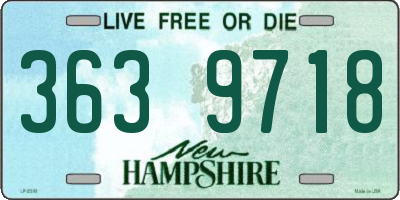 NH license plate 3639718