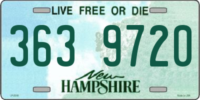 NH license plate 3639720