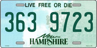 NH license plate 3639723