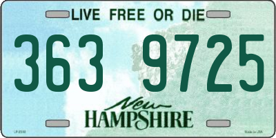 NH license plate 3639725