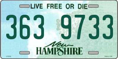 NH license plate 3639733