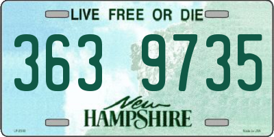 NH license plate 3639735