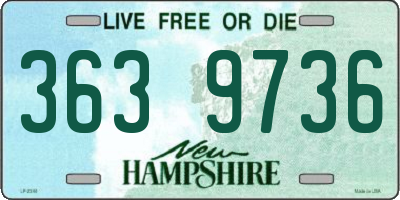 NH license plate 3639736
