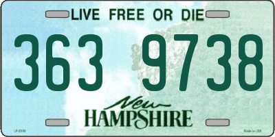 NH license plate 3639738