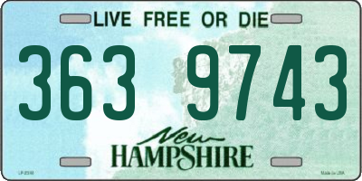 NH license plate 3639743