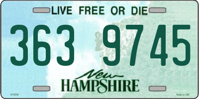 NH license plate 3639745