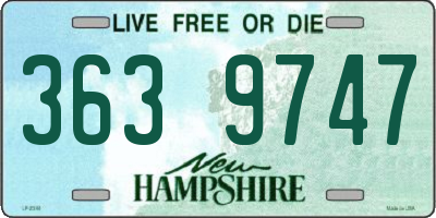 NH license plate 3639747