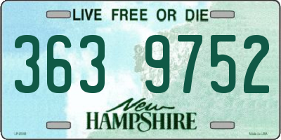 NH license plate 3639752