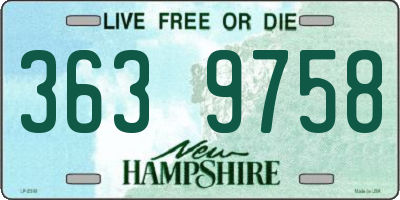 NH license plate 3639758