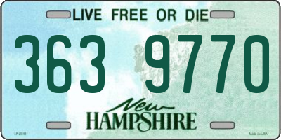 NH license plate 3639770