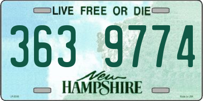 NH license plate 3639774