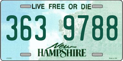 NH license plate 3639788