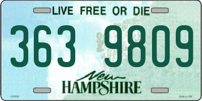 NH license plate 3639809