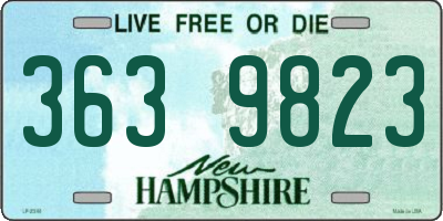 NH license plate 3639823