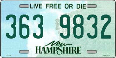 NH license plate 3639832