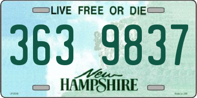 NH license plate 3639837