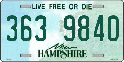 NH license plate 3639840