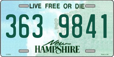 NH license plate 3639841