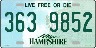 NH license plate 3639852