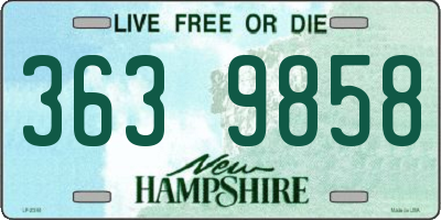 NH license plate 3639858