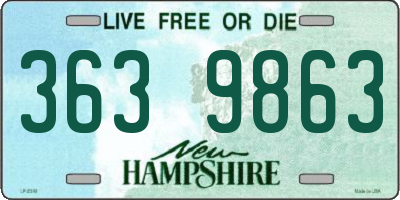 NH license plate 3639863