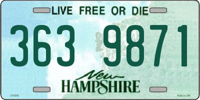 NH license plate 3639871