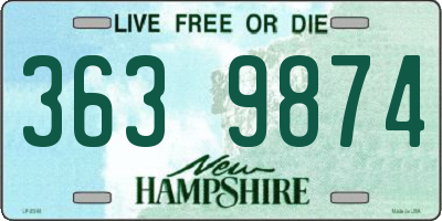 NH license plate 3639874
