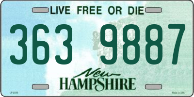 NH license plate 3639887