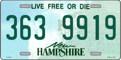 NH license plate 3639919