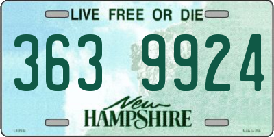 NH license plate 3639924