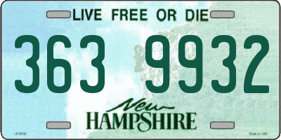 NH license plate 3639932