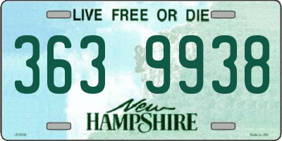 NH license plate 3639938