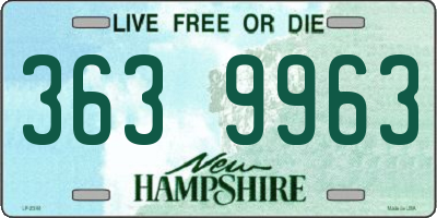 NH license plate 3639963