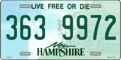 NH license plate 3639972