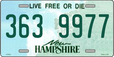 NH license plate 3639977