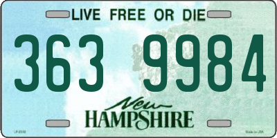 NH license plate 3639984