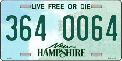 NH license plate 3640064