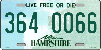NH license plate 3640066