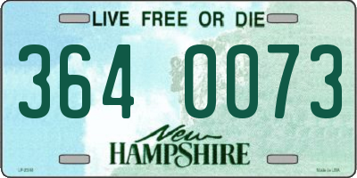 NH license plate 3640073