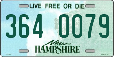 NH license plate 3640079
