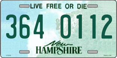NH license plate 3640112